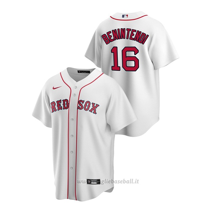 Maglia Baseball Uomo Boston Red Sox Andrew Benintendi Replica Primera Bianco